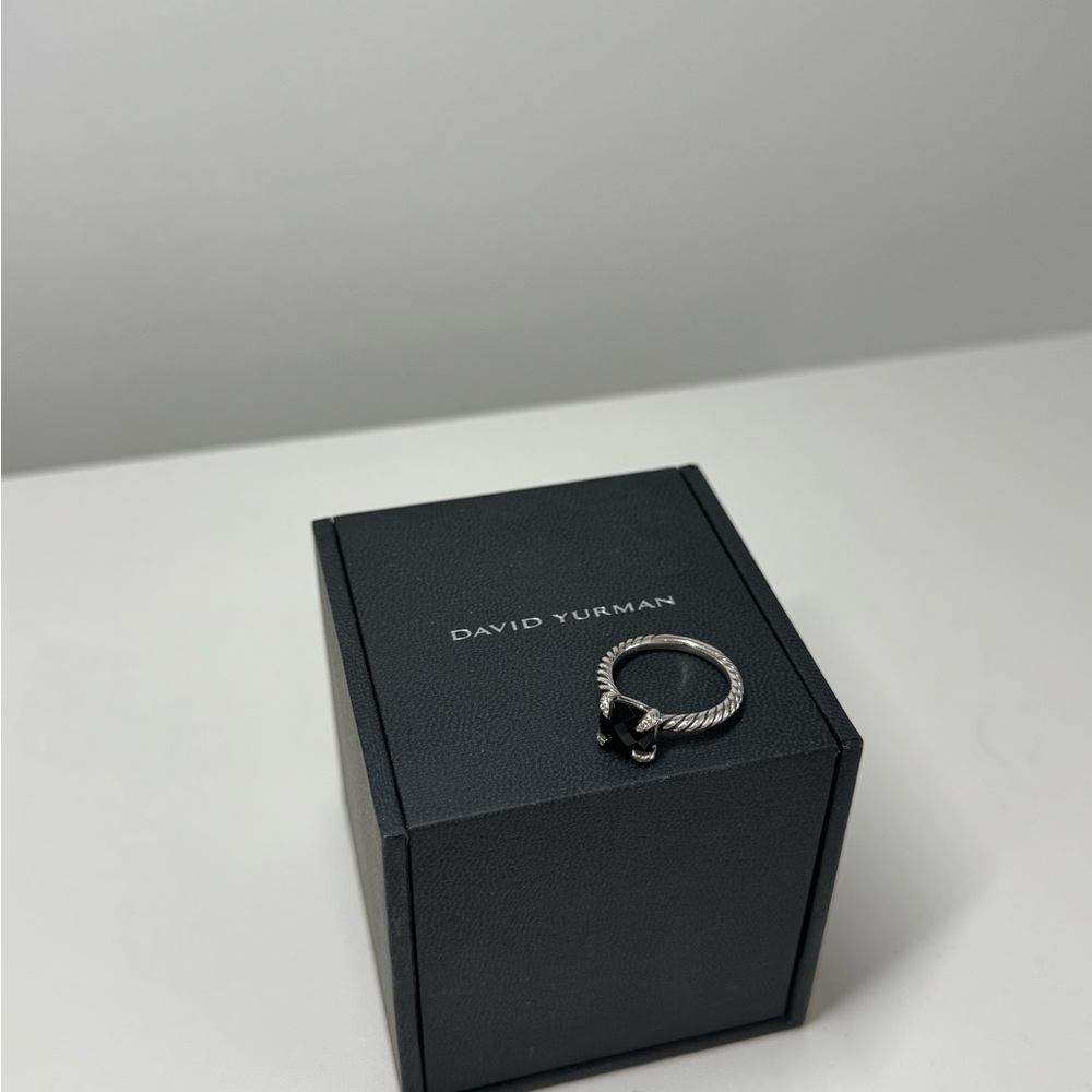 David Yurman CHATELAINE® RING
Sterling Silver w/ Black Onyx & Diamonds (size 6) - Picture 6 of 12